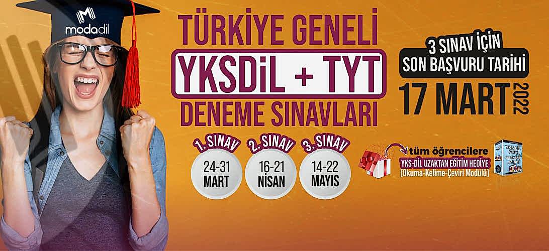 MODADİL TÜRKİYE GENELİ YKSDİL + TYT DENEME SINAVI 